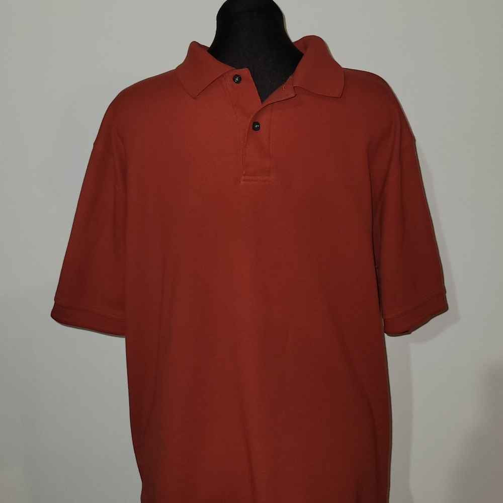 LL Bean Mens Heavy Cotton Polo Shirt Short Sleeve
